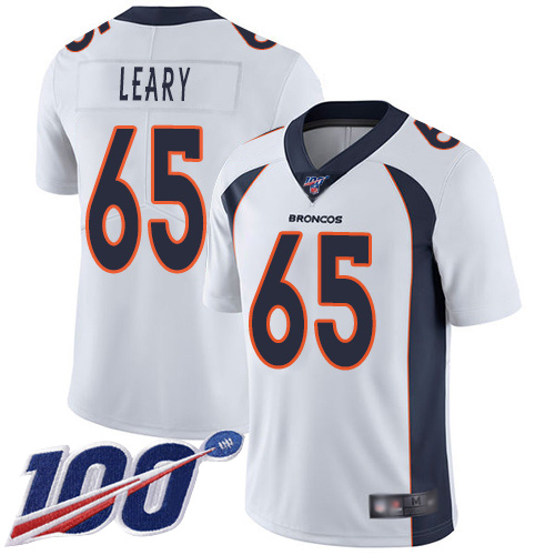 Men Denver Broncos #65 Ronald Leary White Vapor Untouchable Limited Player 100th Season Football NFL Jersey->women nfl jersey->Women Jersey